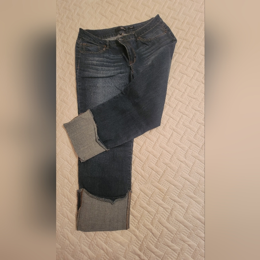 1822, Women's Deep Indigo Cropped Jeans